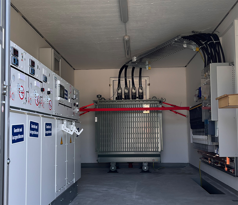 Zuverlässige Energieversorgung durch moderne Trafostation